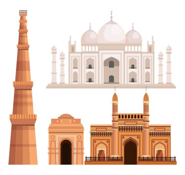 tac mahal ve hindistan mimarisi seti