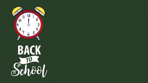 Terug naar school animatie 4k — Stockvideo