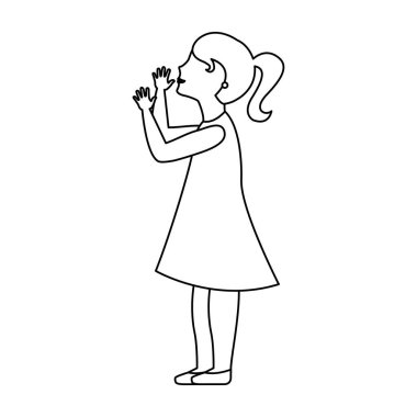 kız beyaz arka plan üzerinde