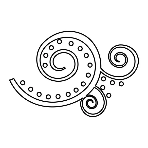 Arabeske Symbol auf weißem Hintergrund — Stockvektor
