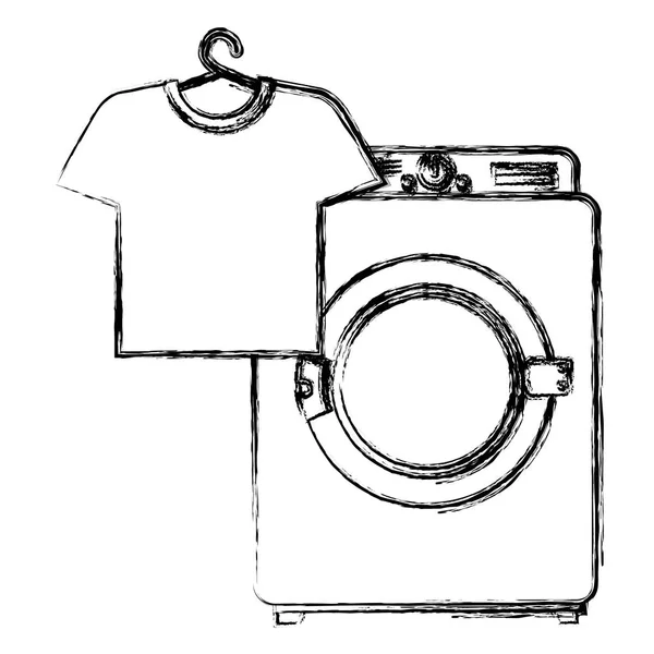 Lave-linge service de blanchisserie — Image vectorielle