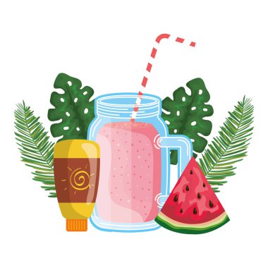 engelleyici güneş ile suyu karpuz meyve kavanozu