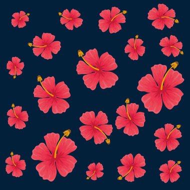 egzotik tropikal çiçekler desen