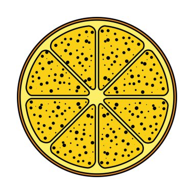 turuncu yarım narenciye yaz simgesi