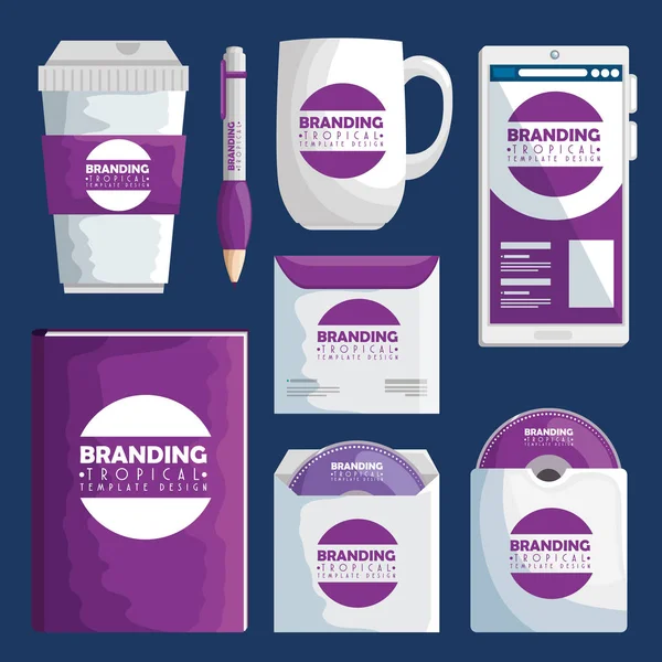 set business branding tropical product design
