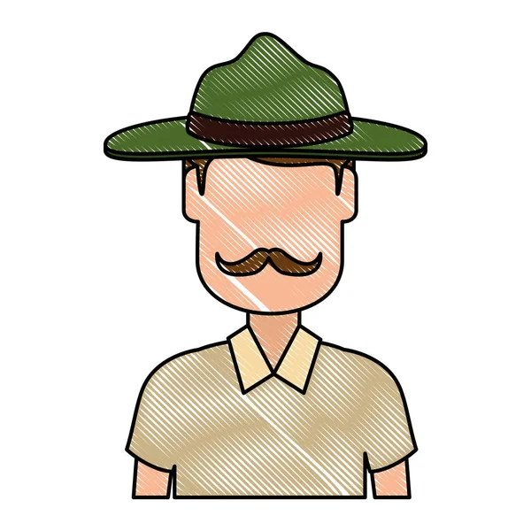 Canadian Ranger avatar character — Stock Vector