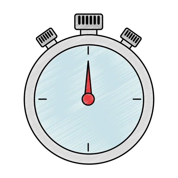 Chronometer tijdklok geïsoleerd icoon — Stockvector