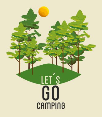 ağaçlar ve güneş manzara ile wanderlust macera