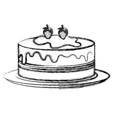 lezzetli kek kutlama ile çanak