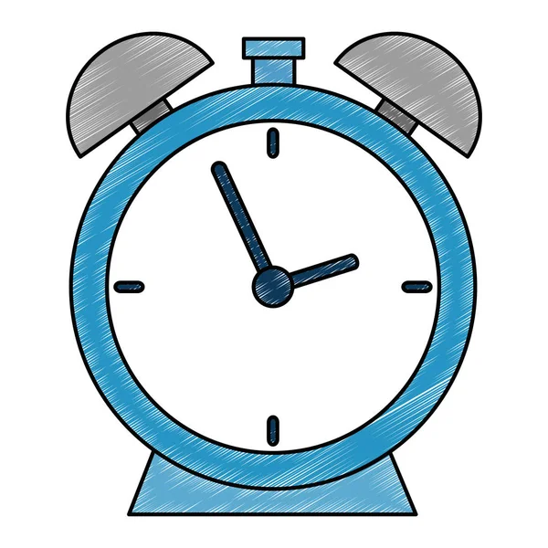 Alarm tijd klok geïsoleerde pictogram — Stockvector