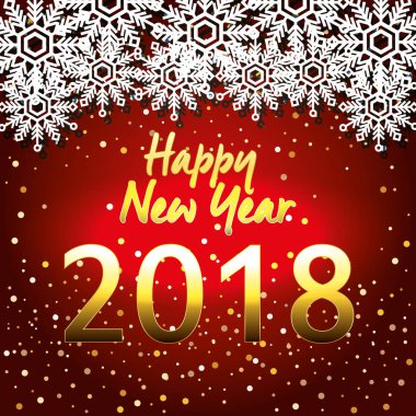 Mutlu yeni yıl 2018 kartpostal