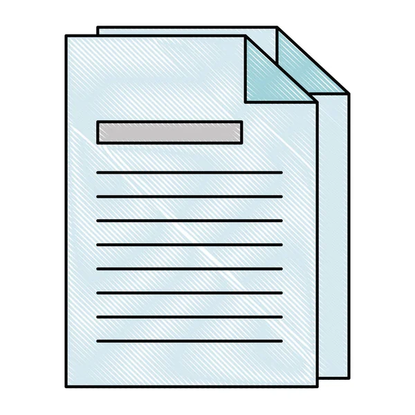 Documentos papel aislado icono — Vector de stock