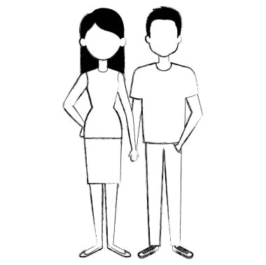 Çift avatar karakter simgeler