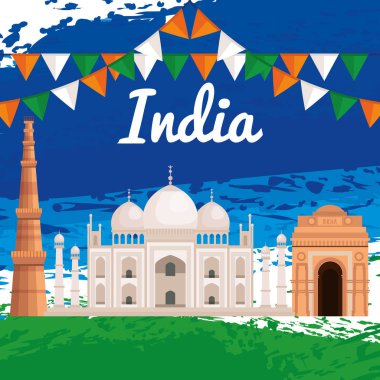 parti afiş ve mimari ile tac mahal