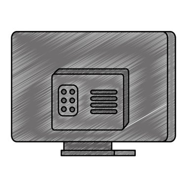 modern tv arka izole simgesi