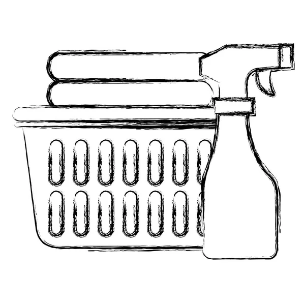 Sprzęt do kosz usług pralniczych — Wektor stockowy