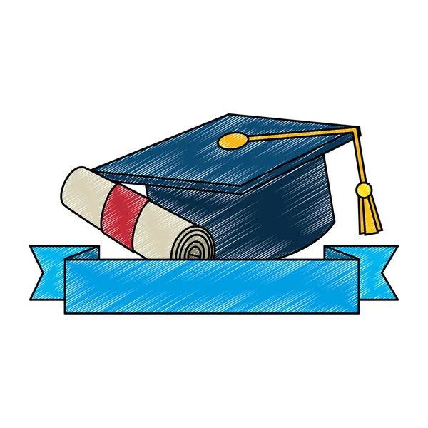 Abschlusszeugnis mit Diplom — Stockvektor