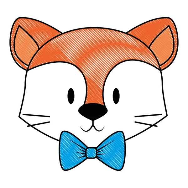 Słodkie i urocze Fox charakter — Wektor stockowy