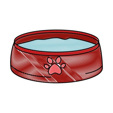 çanak evde beslenen hayvan izole simgesi