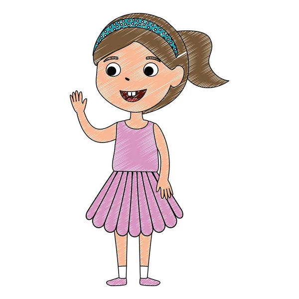 Little girl daughter character — Stock Vector