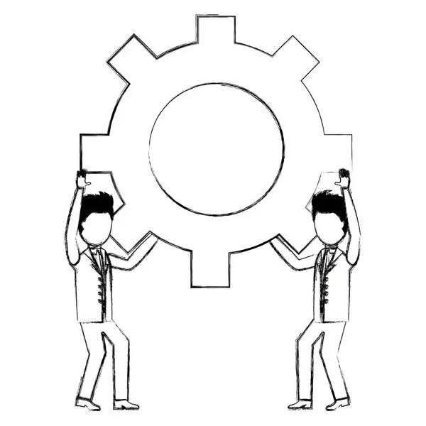 商务人士起重具字符 — 图库矢量图片