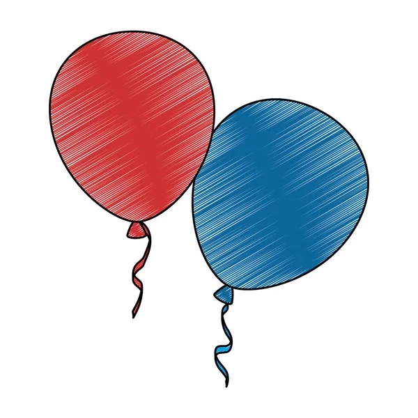 Ballons de fête décoration de l'air — Image vectorielle