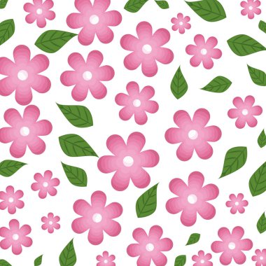 yapraklar desen arka plan ile güzel çiçekler