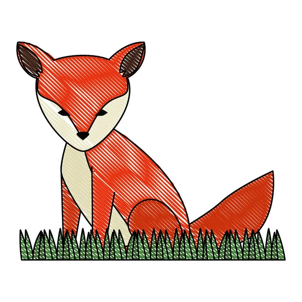 Wild canadian fox animal — Stock Vector