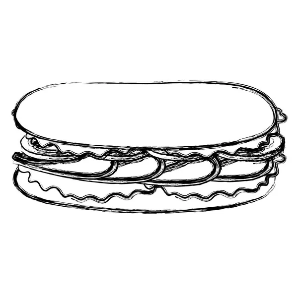 Свежий и вкусный сэндвич — стоковый вектор