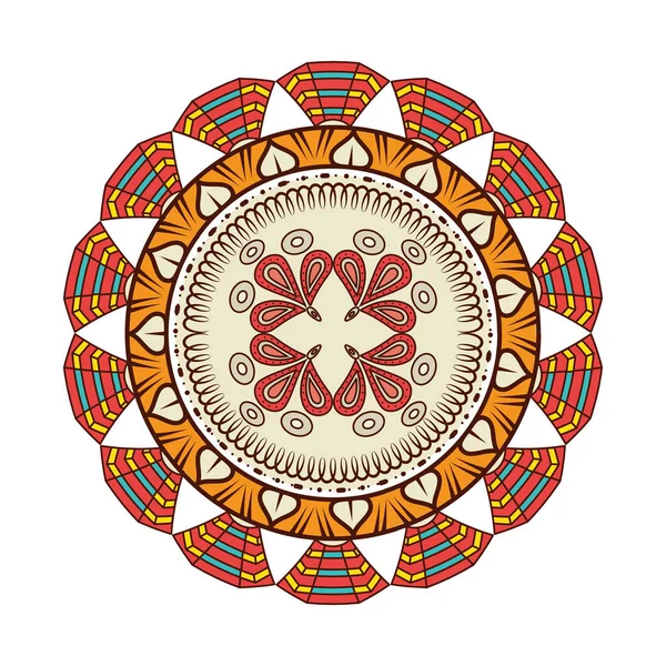 Colorful and circular mandala — Stock Vector