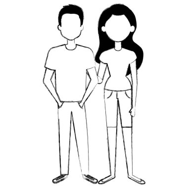 Çift avatar karakter simgeler