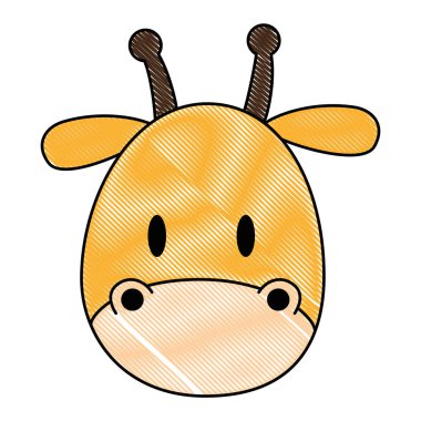 sevimli ve sevimli zürafa karakteri