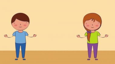 küçük öğrenciler çocuk karakterleri, okula geri