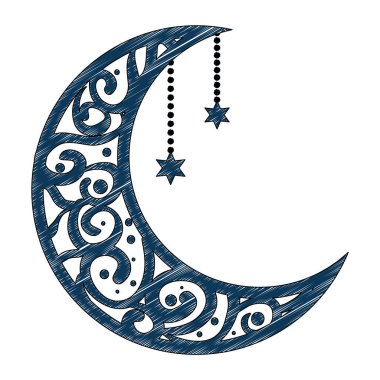 asılı yıldız ile ramazan kareem ay