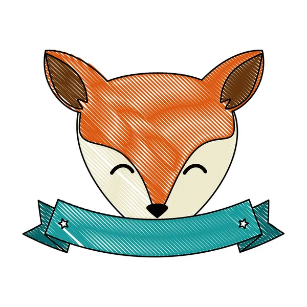 Wild canadian fox head — Stock Vector