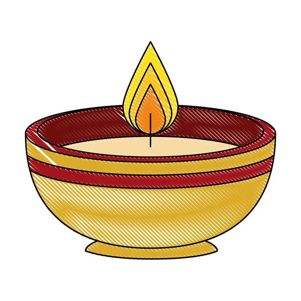 Ceremoniał ikona na białym tle symbol świeca — Wektor stockowy