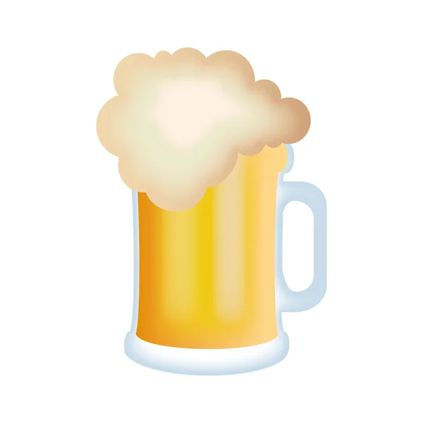 Bier jar geïsoleerd pictogram vector illustratie — Stockvector