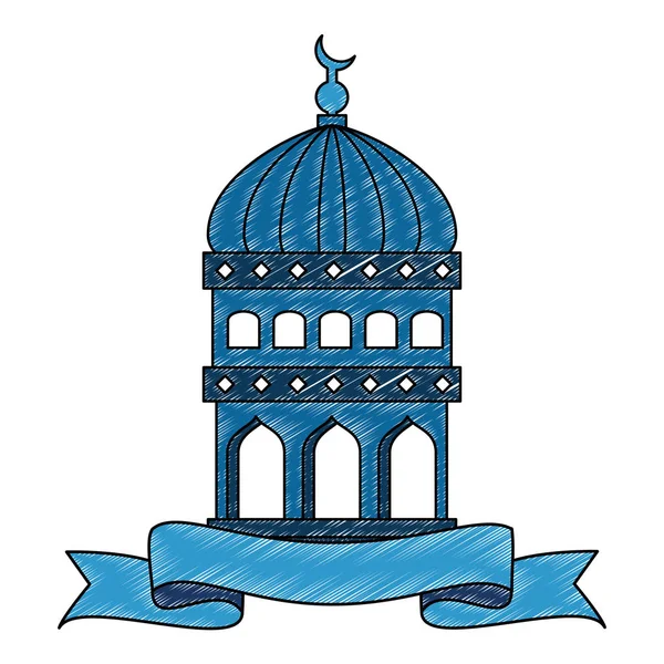 Dóm jeruzalémského chrámu s pásem ramadánu Kareem — Stockový vektor