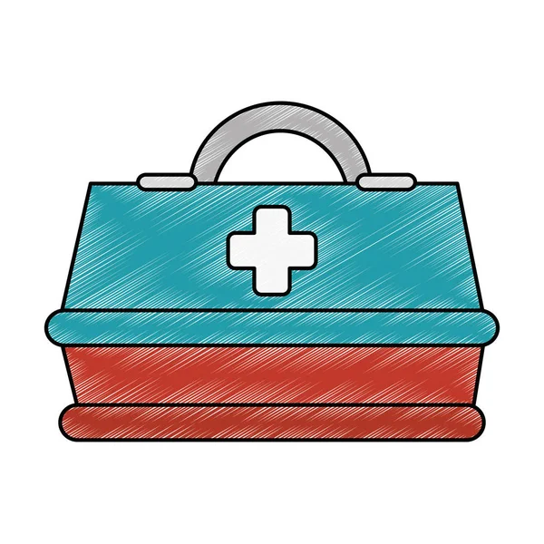 Caixa médica ícone isolado — Vetor de Stock