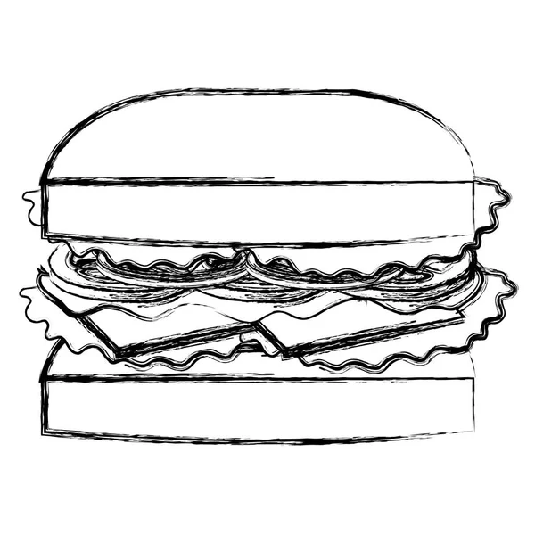 Délicieux hamburger fast food — Image vectorielle