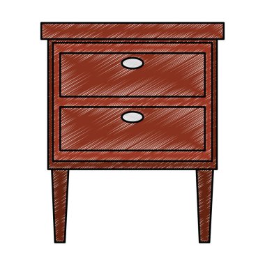 ahşap çekmece izole simgesi