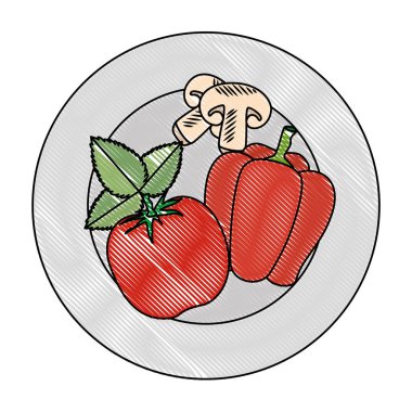 taze domates ve peper sağlıklı gıda
