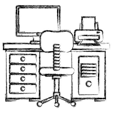 ofis çalışma masası ve Masaüstü sahne ile