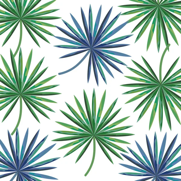 Екзотичний і тропічний листя рослинний візерунок — стоковий вектор