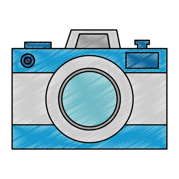 Cámara fotográfica icono aislado — Vector de stock