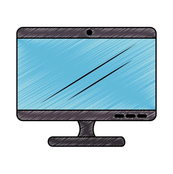 Комп'ютер дисплей ізольована піктограма — стоковий вектор