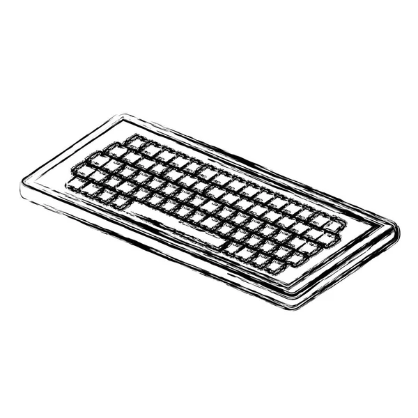 Computer keyboard isometric icon — Stock Vector