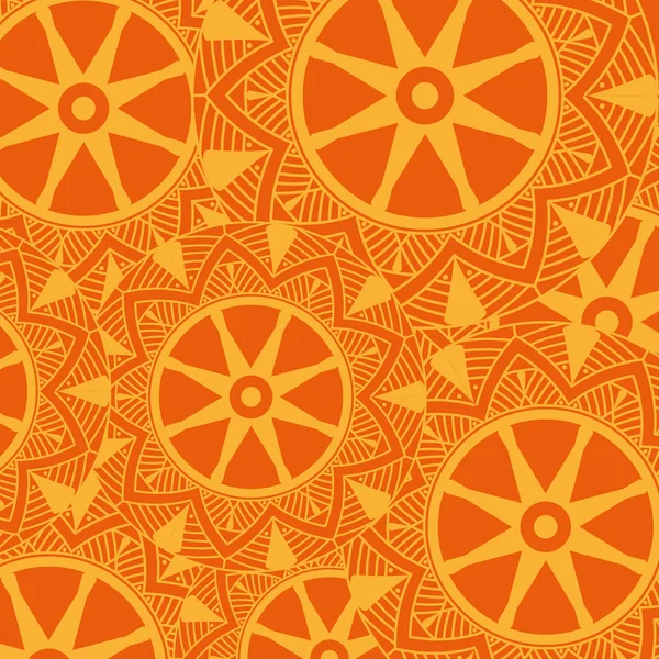Fond coloré et circulaire mandalas motif — Image vectorielle