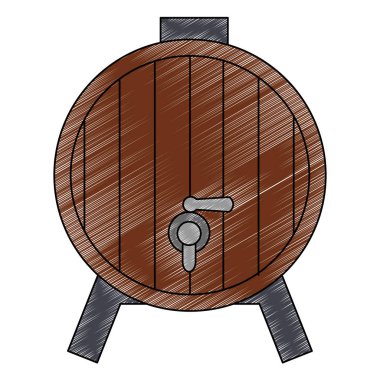 şarap varil izole simgesi