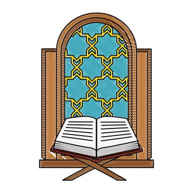 tapınak penceresi dini simgesi ile kutsal kitap